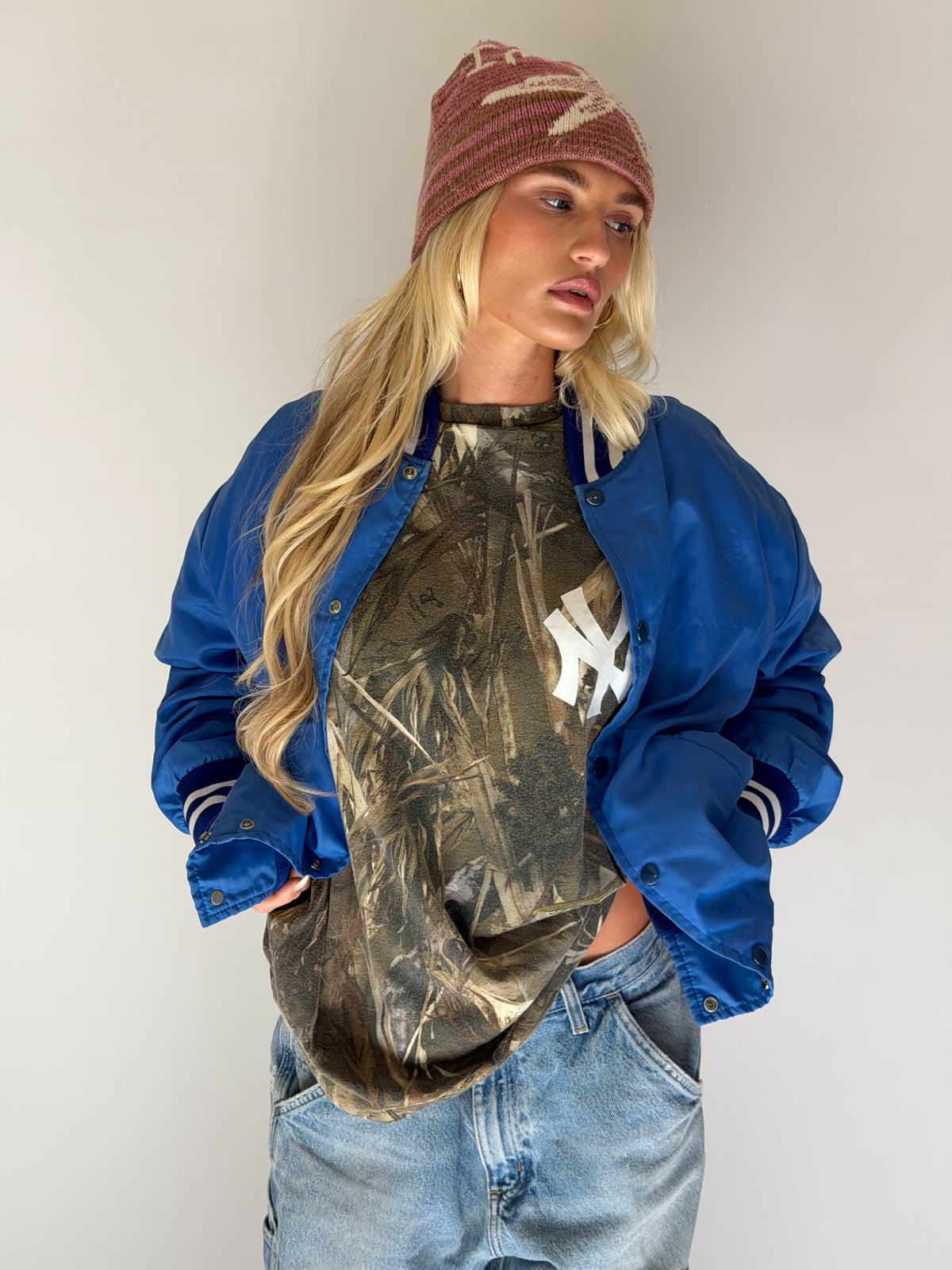 VINTAGE BLUE BASEBALL JACKET