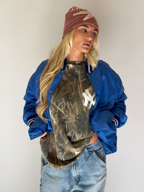 VINTAGE BLUE BASEBALL JACKET