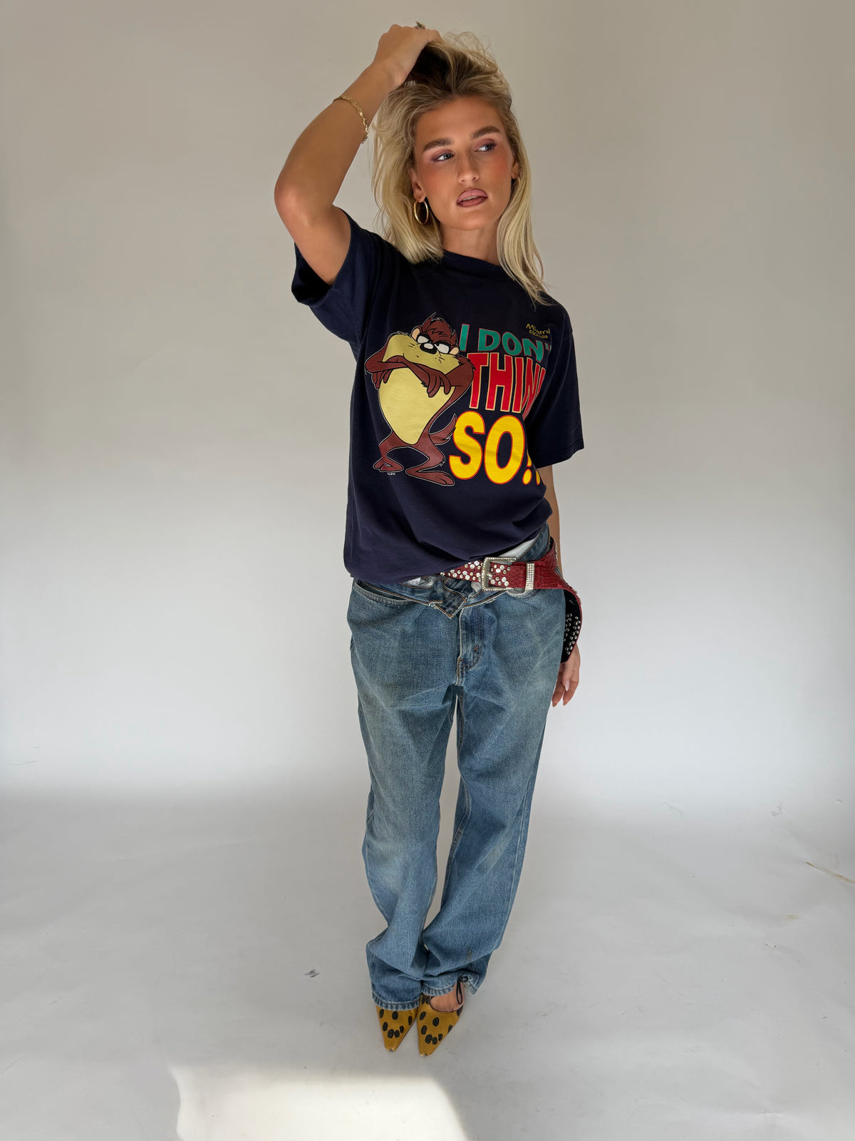 VINTAGE TAZ “I DON’T THINK SO!” TEE