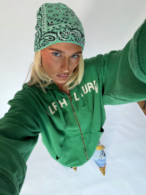 VINTAGE BANDANA PRINT BEANIE