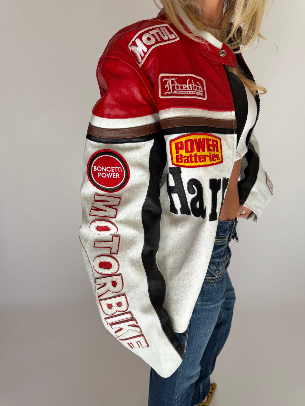 VINTAGE MOTORBIKE RACING LEATHER JACKET