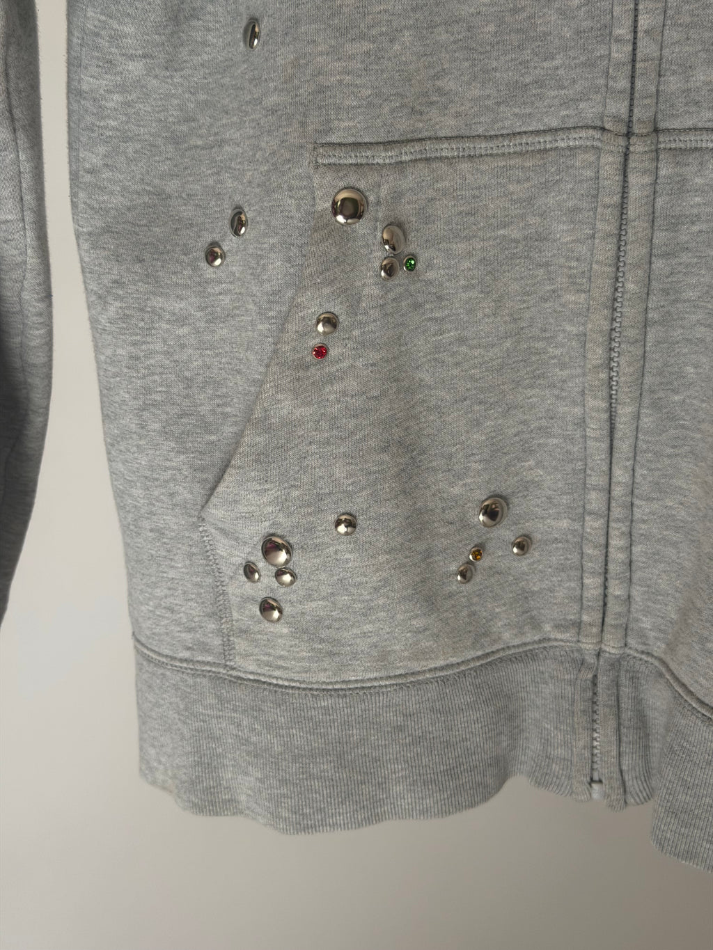 CUSTOMIZED STUDDED GAP ZIP HOODIE