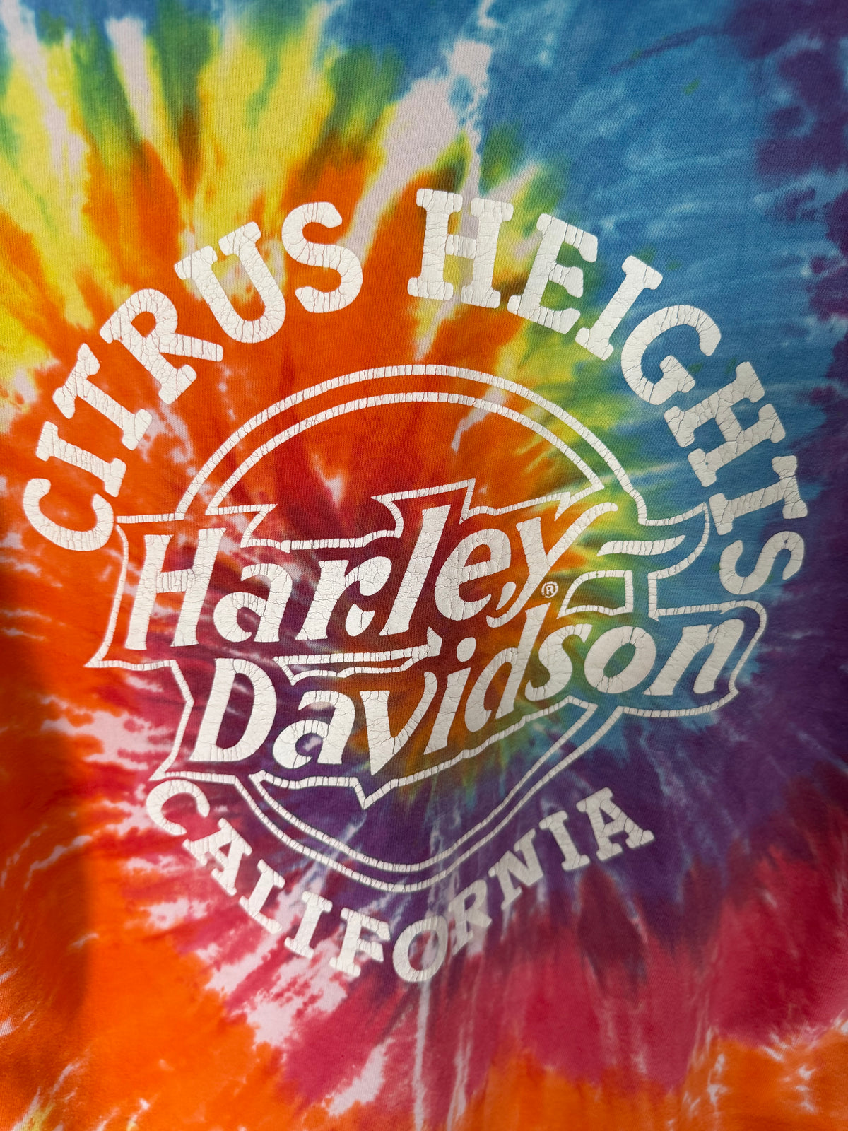 VINTAGE HARLEY-DAVIDSON RAINBOW TIE-DYE TEE