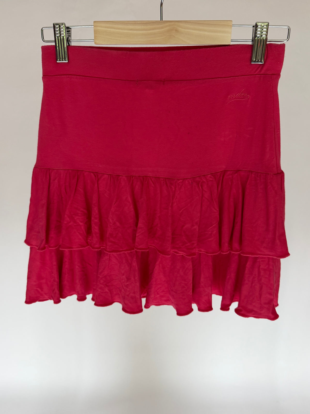 VINTAGE PINK RUFFLE MINI SKIRT
