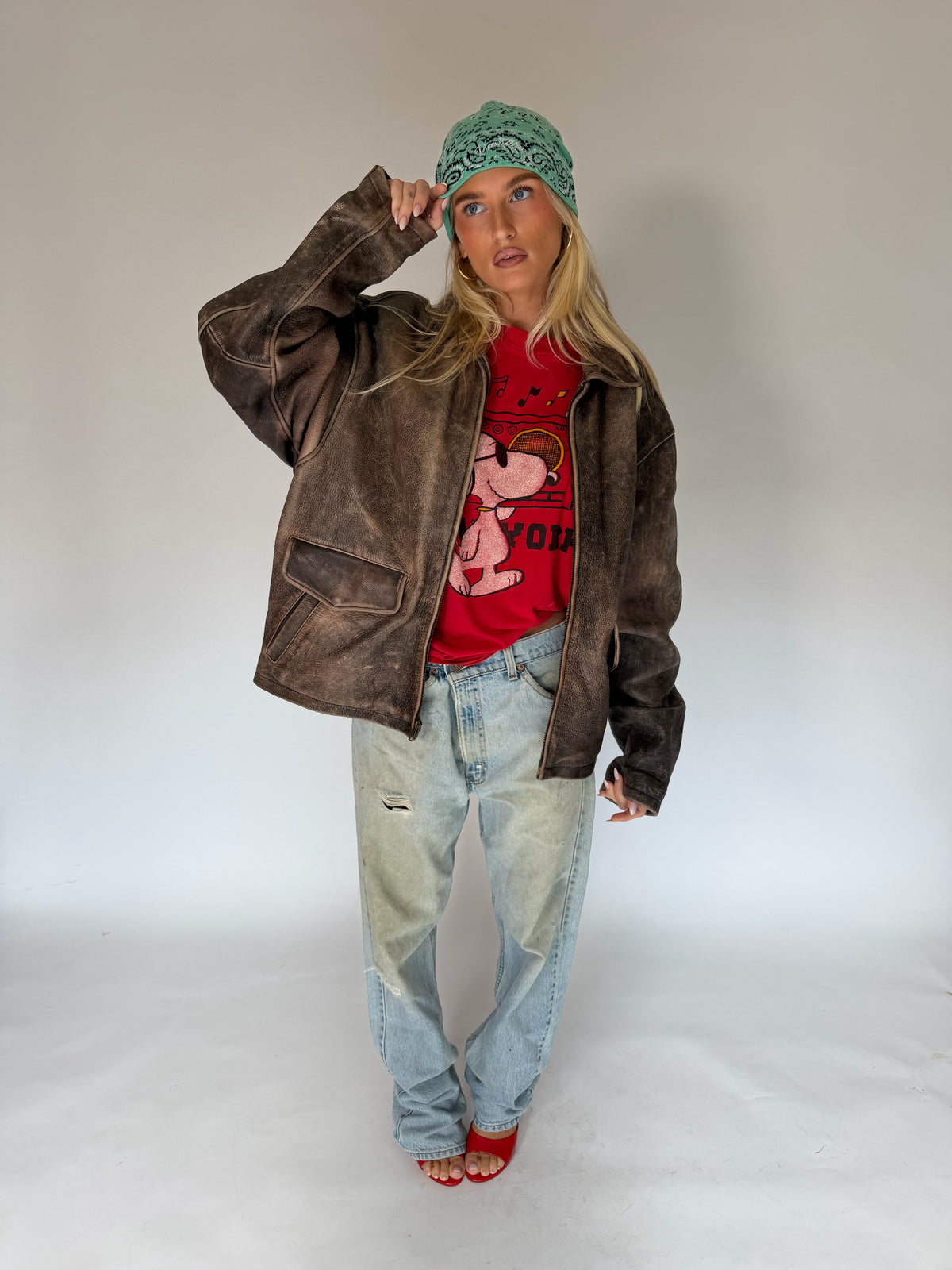 VINTAGE BROWN LEATHER GAP JACKET