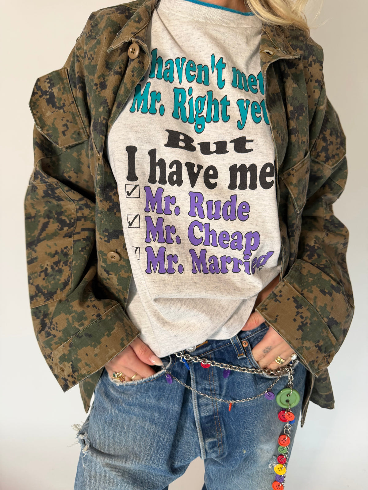 VINTAGE DIGITAL CAMOUFLAGE UTILITY JACKET