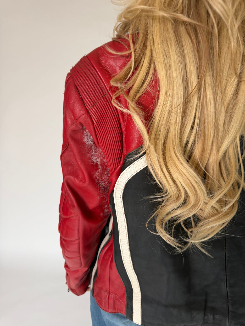 VINTAGE LEATHER MOTORCYCLE BIKER JACKET