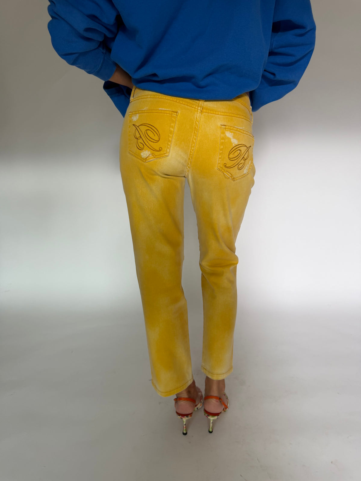 VINTAGE BLUMARINE YELLOW JEANS