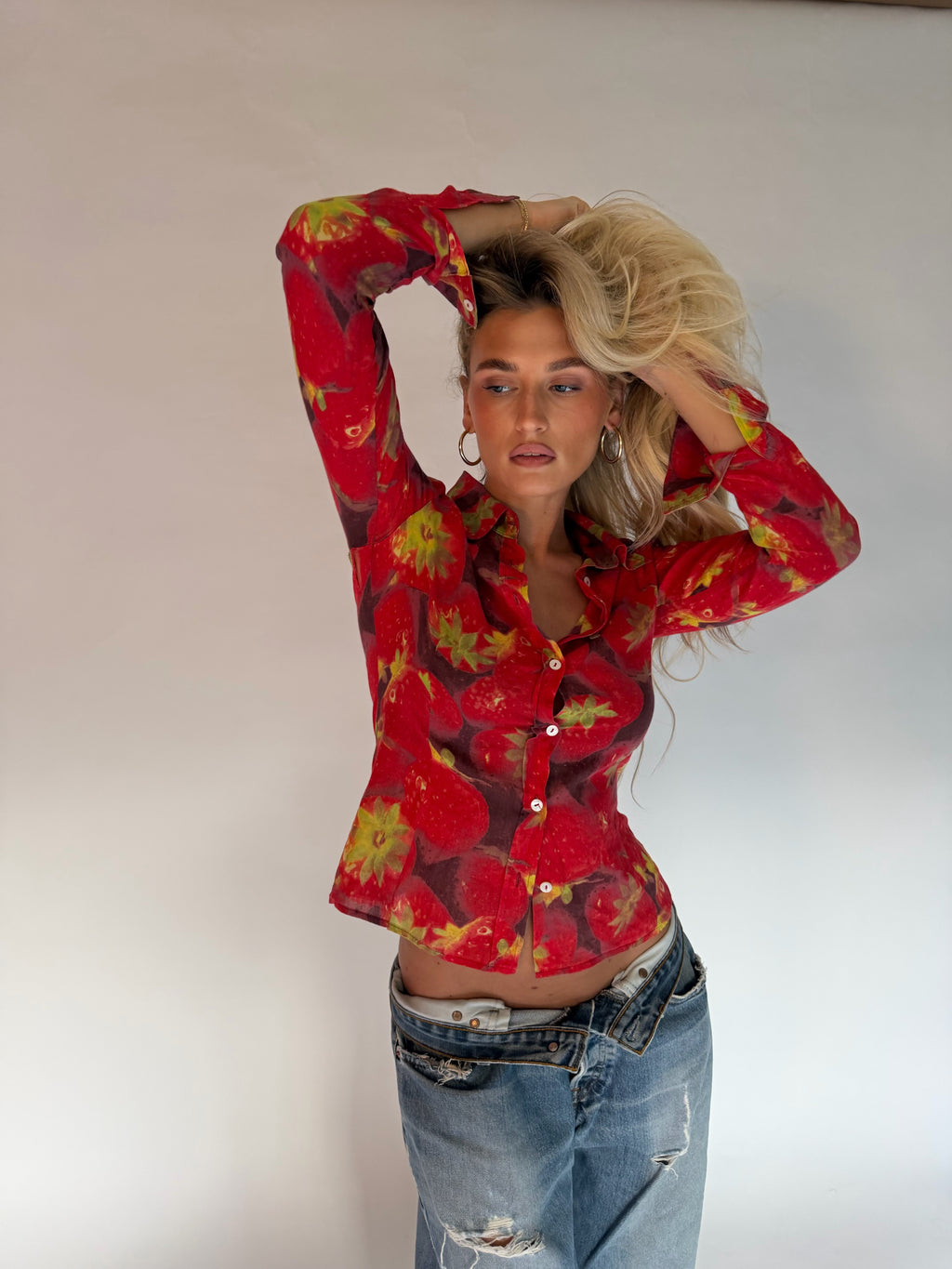 VINTAGE DOLCE & GABBANA STRAWBERRY TOP
