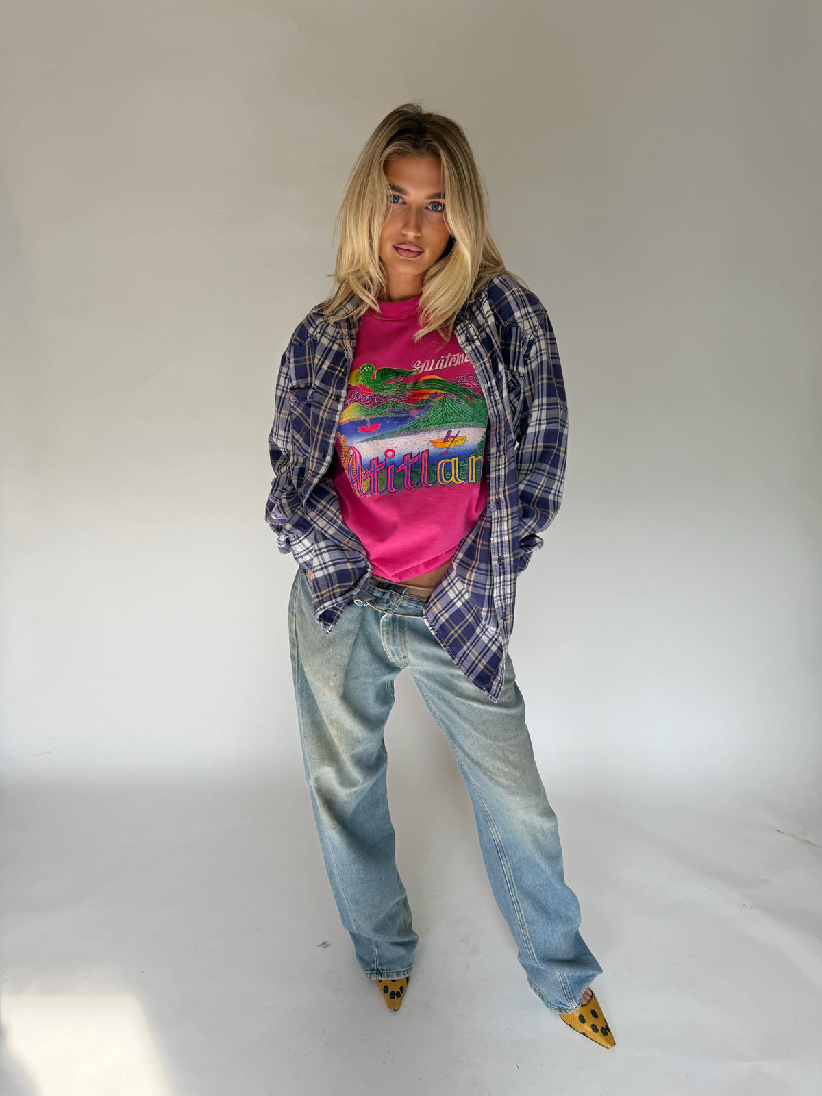 VINTAGE PURPLE PLAID FLANNEL