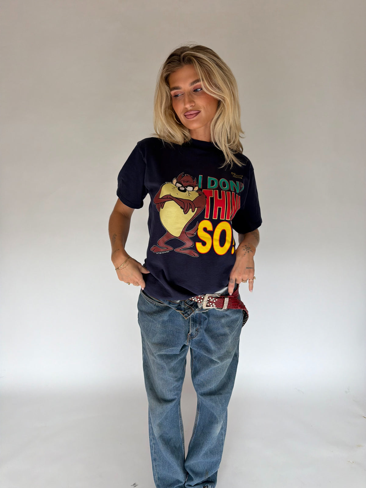 VINTAGE TAZ “I DON’T THINK SO!” TEE