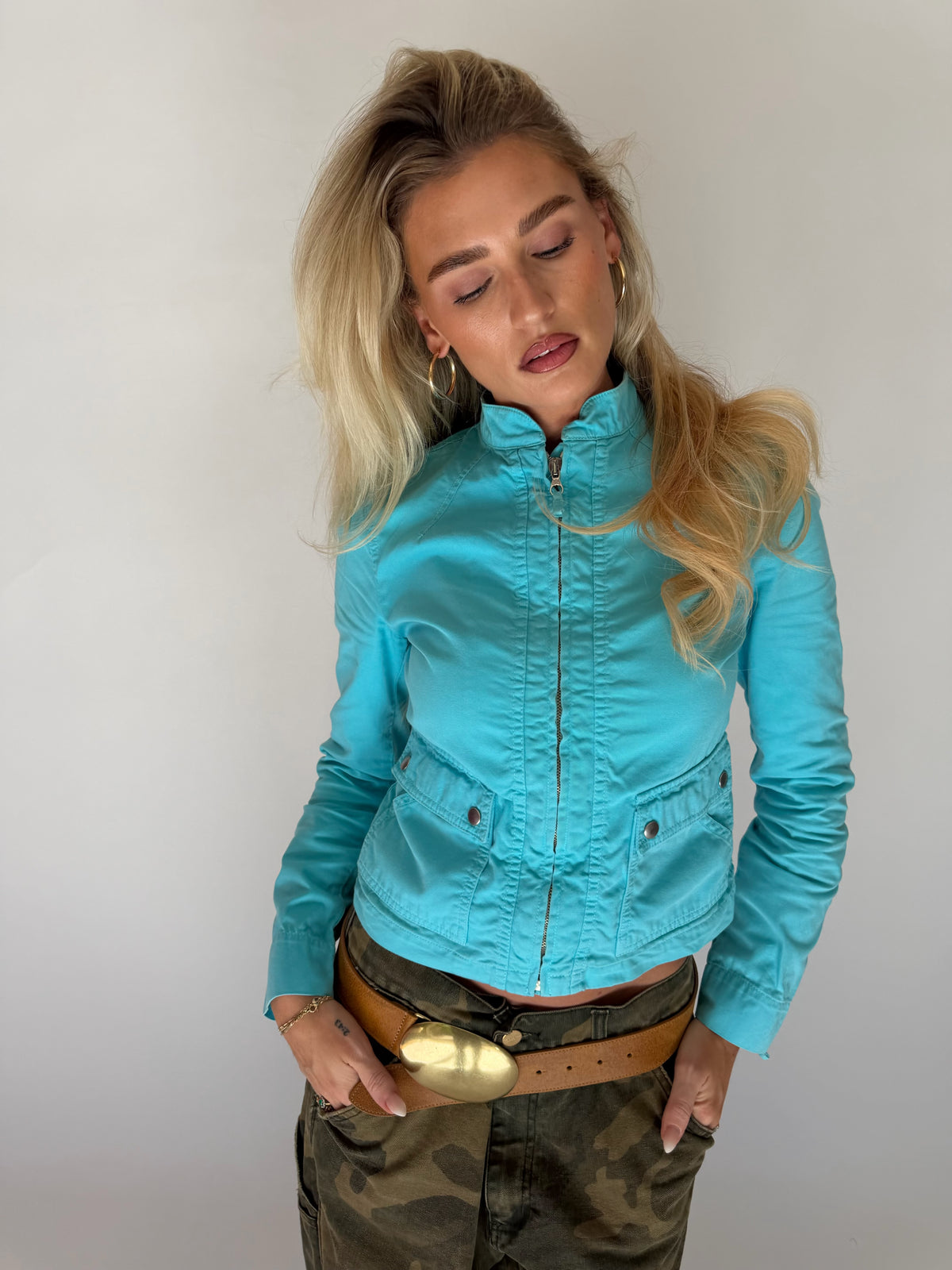 VINTAGE TURQUOISE FITTED JACKET