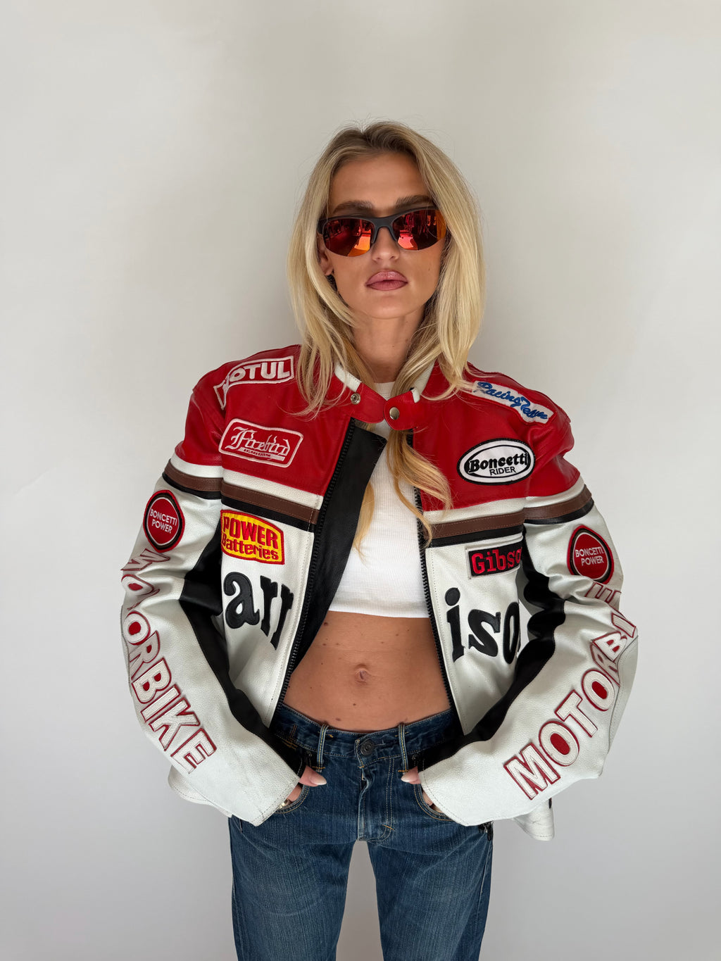 VINTAGE MOTORBIKE RACING LEATHER JACKET