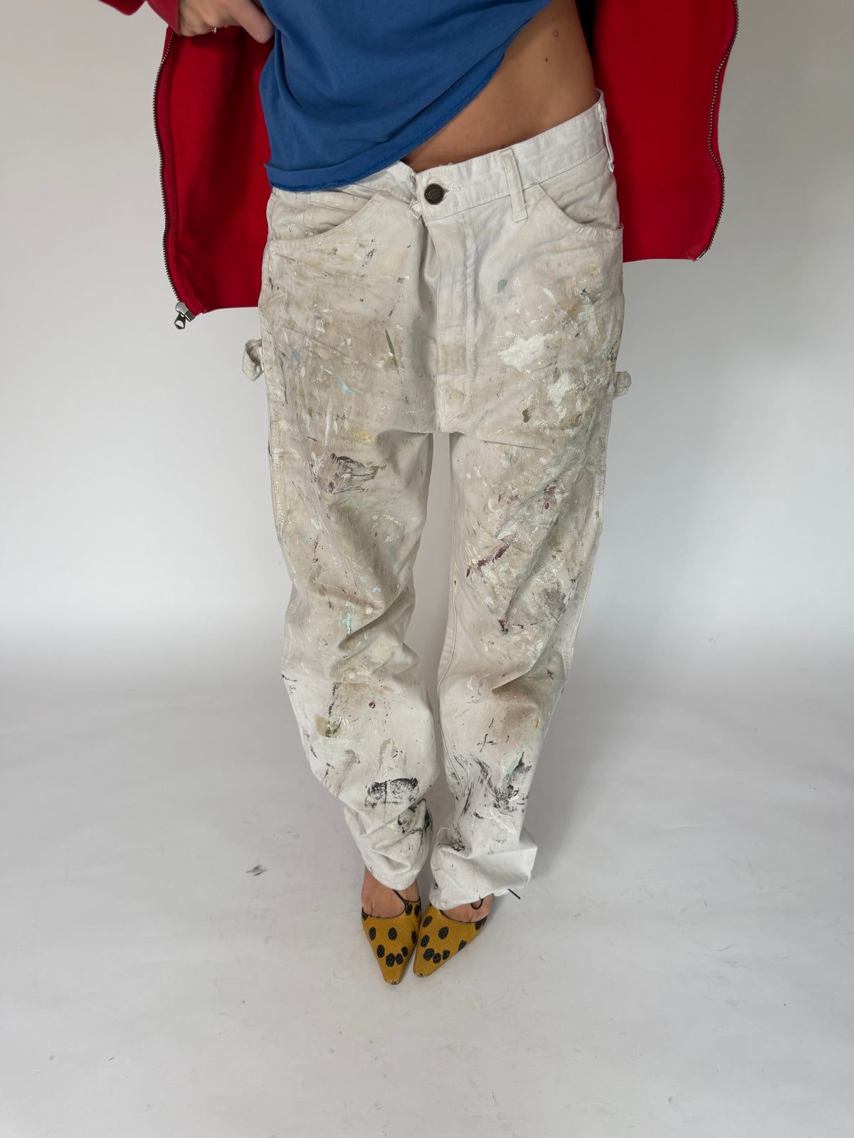 VINTAGE WHITE PAINT SPLATTER WORKWEAR JEANS