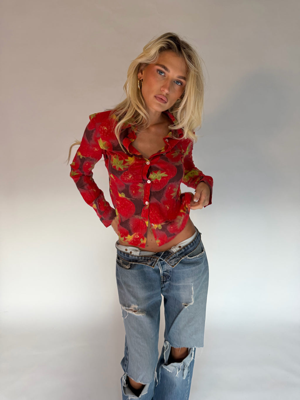 VINTAGE DOLCE & GABBANA STRAWBERRY TOP