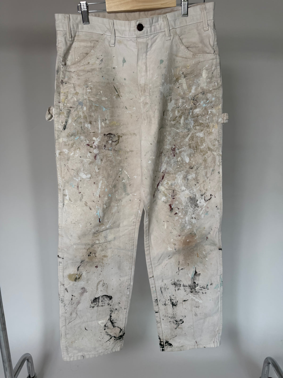 VINTAGE WHITE PAINT SPLATTER WORKWEAR JEANS