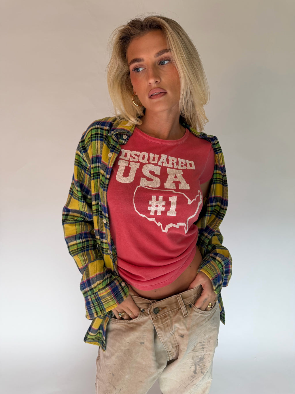 VINTAGE RALPH LAUREN PLAID FLANNEL SHIRT