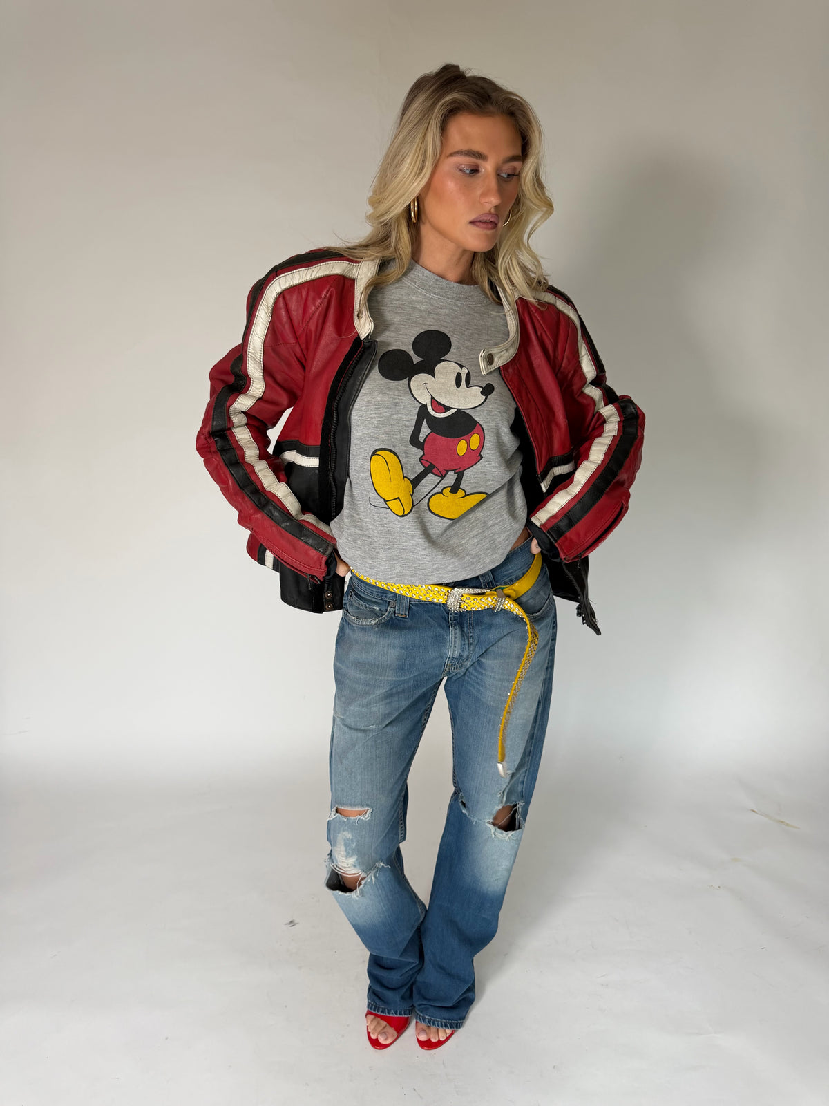 VINTAGE LEATHER MOTORCYCLE BIKER JACKET