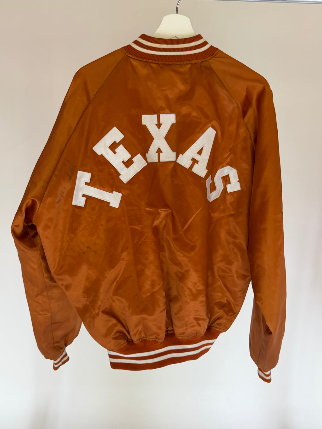 VINTAGE TEXAS SATIN VARSITY BOMBER JACKET