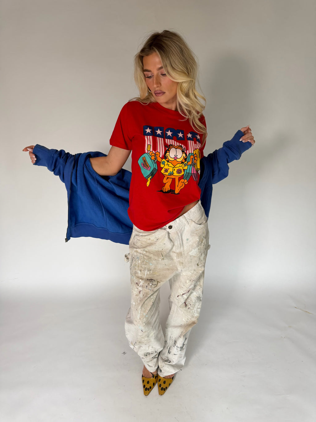VINTAGE GARFIELD USA GRAPHIC TEE