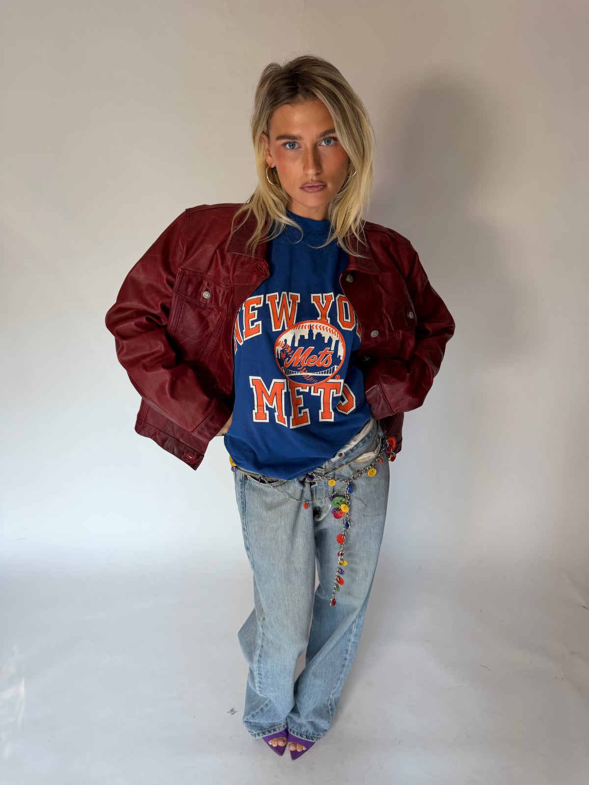 VINTAGE RED LEATHER GAP JACKET