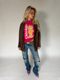 VINTAGE BROWN LEATHER BLAZER JACKET