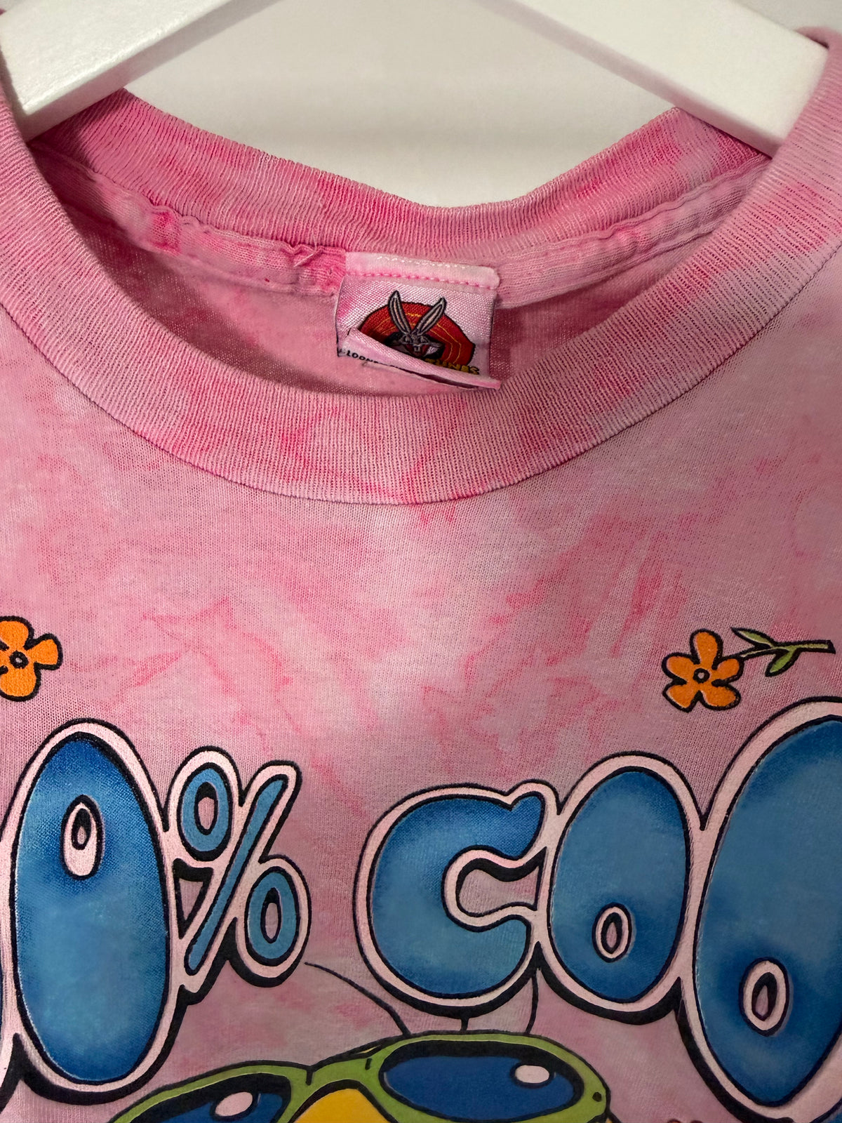 VINTAGE PINK TIE-DYE TWEETY GRAPHIC TEE