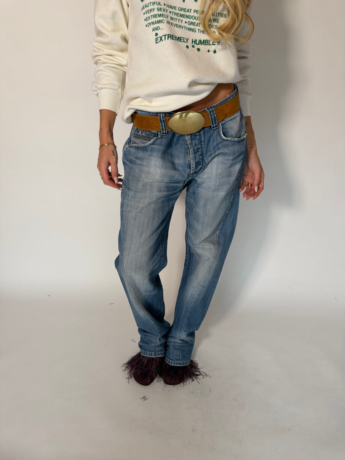 VINTAGE NYC PATCHWORK DENIM JEANS