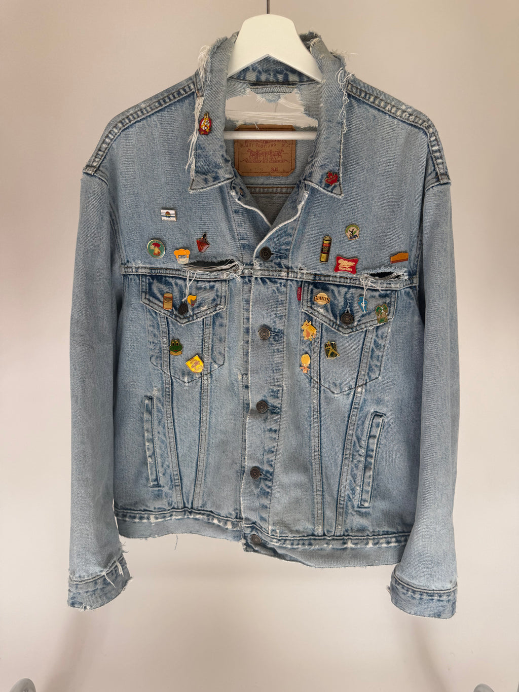 CUSTOMIZED DISTRESSED LEVI’S DENIM JACKET