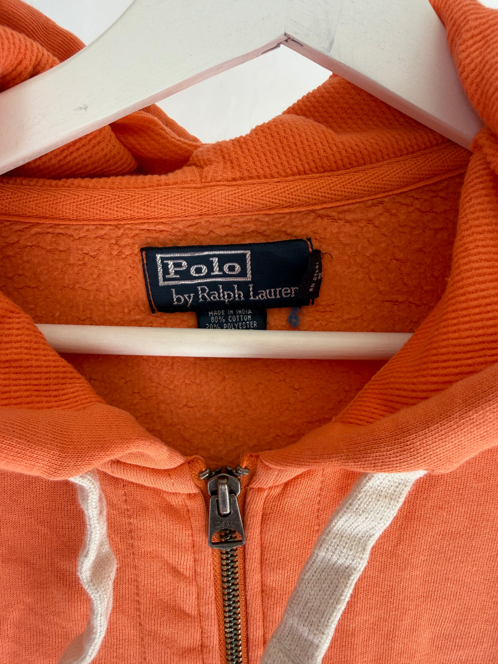 VINTAGE RALPH LAUREN ORANGE ZIP-UP HOODIE