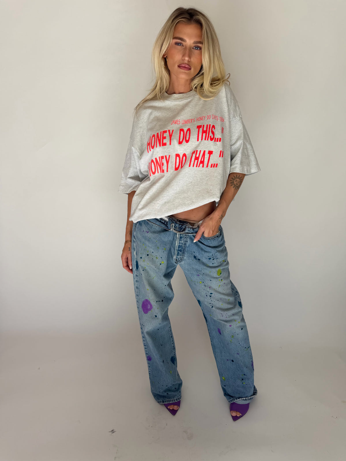 VINTAGE “HONEY DO THIS” GREY TEE