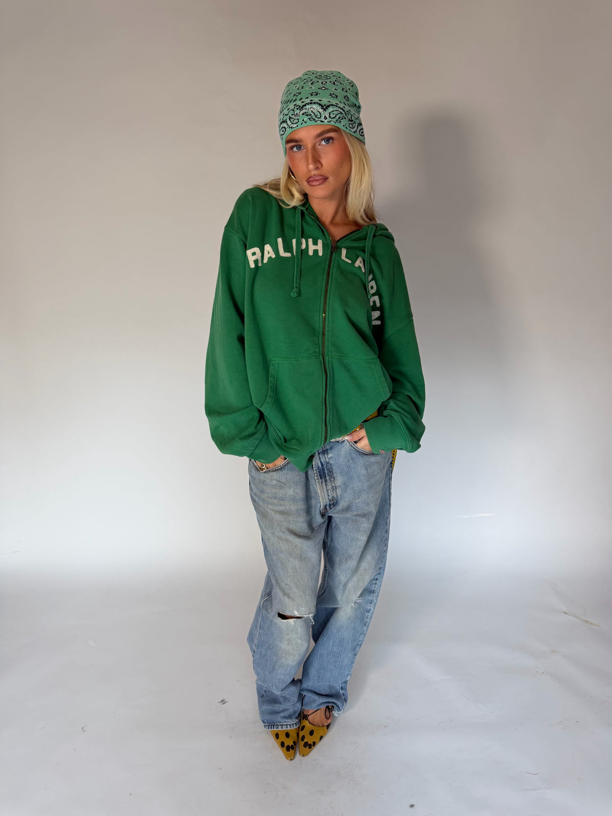 VINTAGE BANDANA PRINT BEANIE