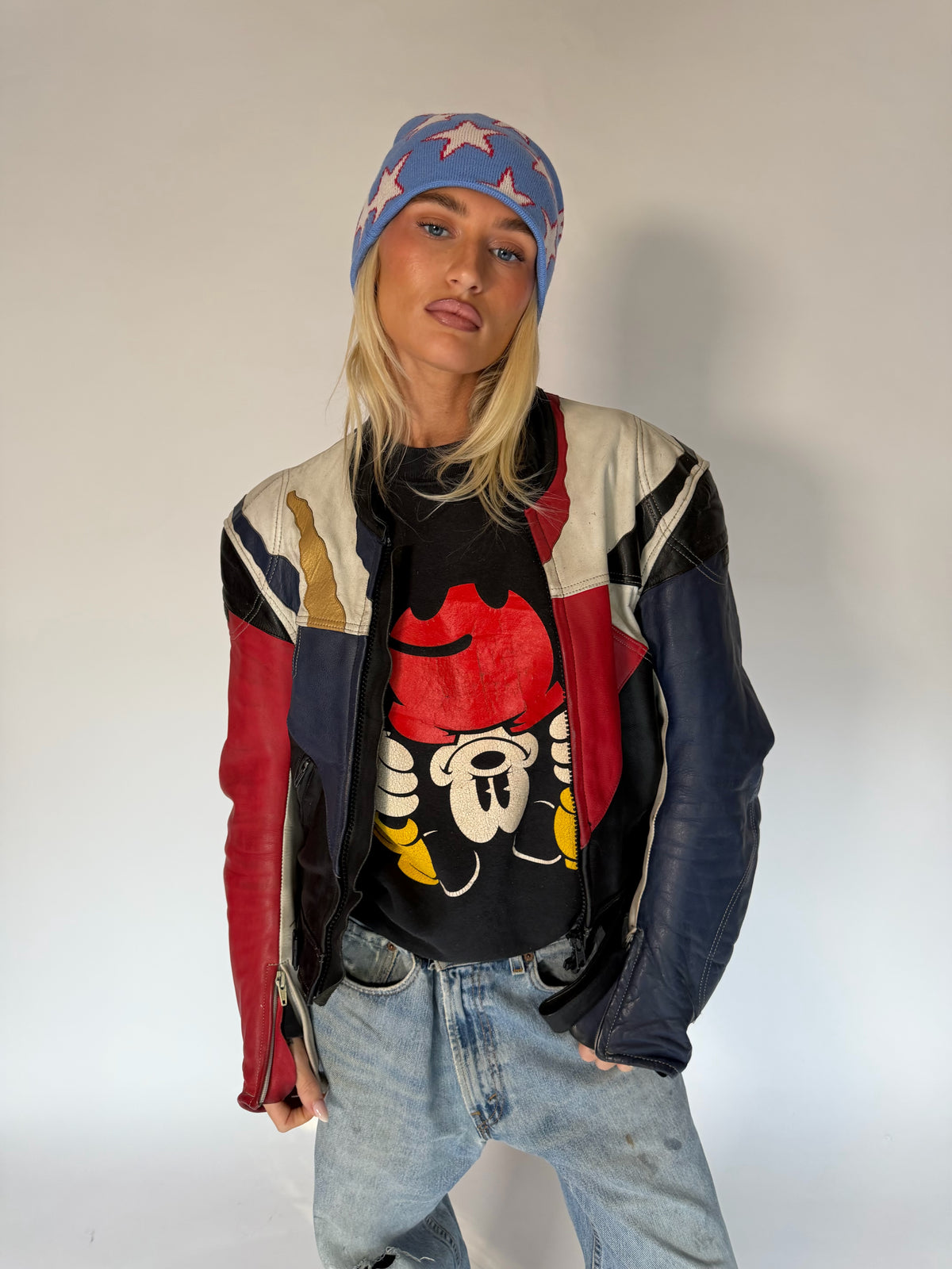 VINTAGE LEATHER MOTORCYCLE JACKET