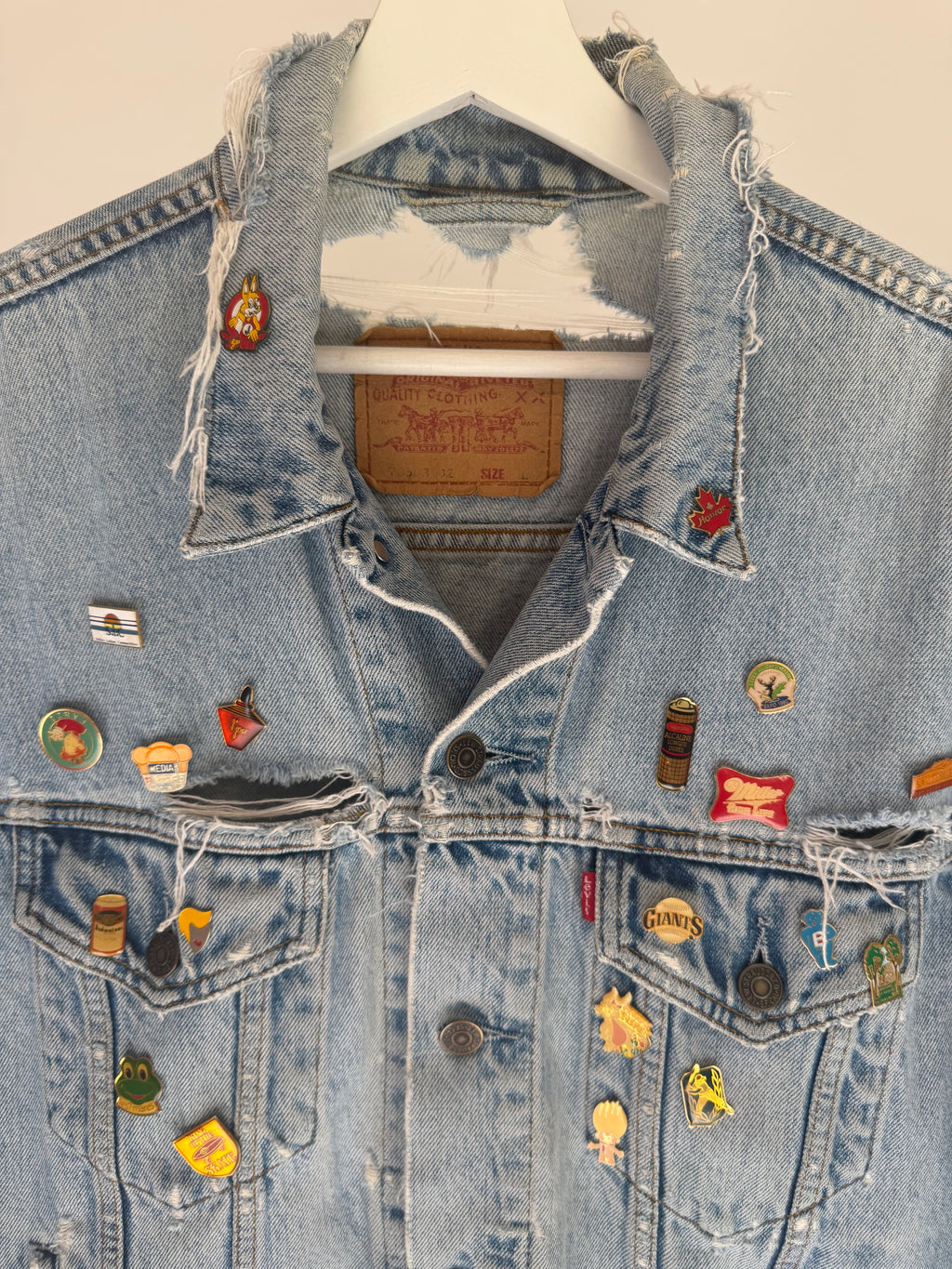 CUSTOMIZED DISTRESSED LEVI’S DENIM JACKET