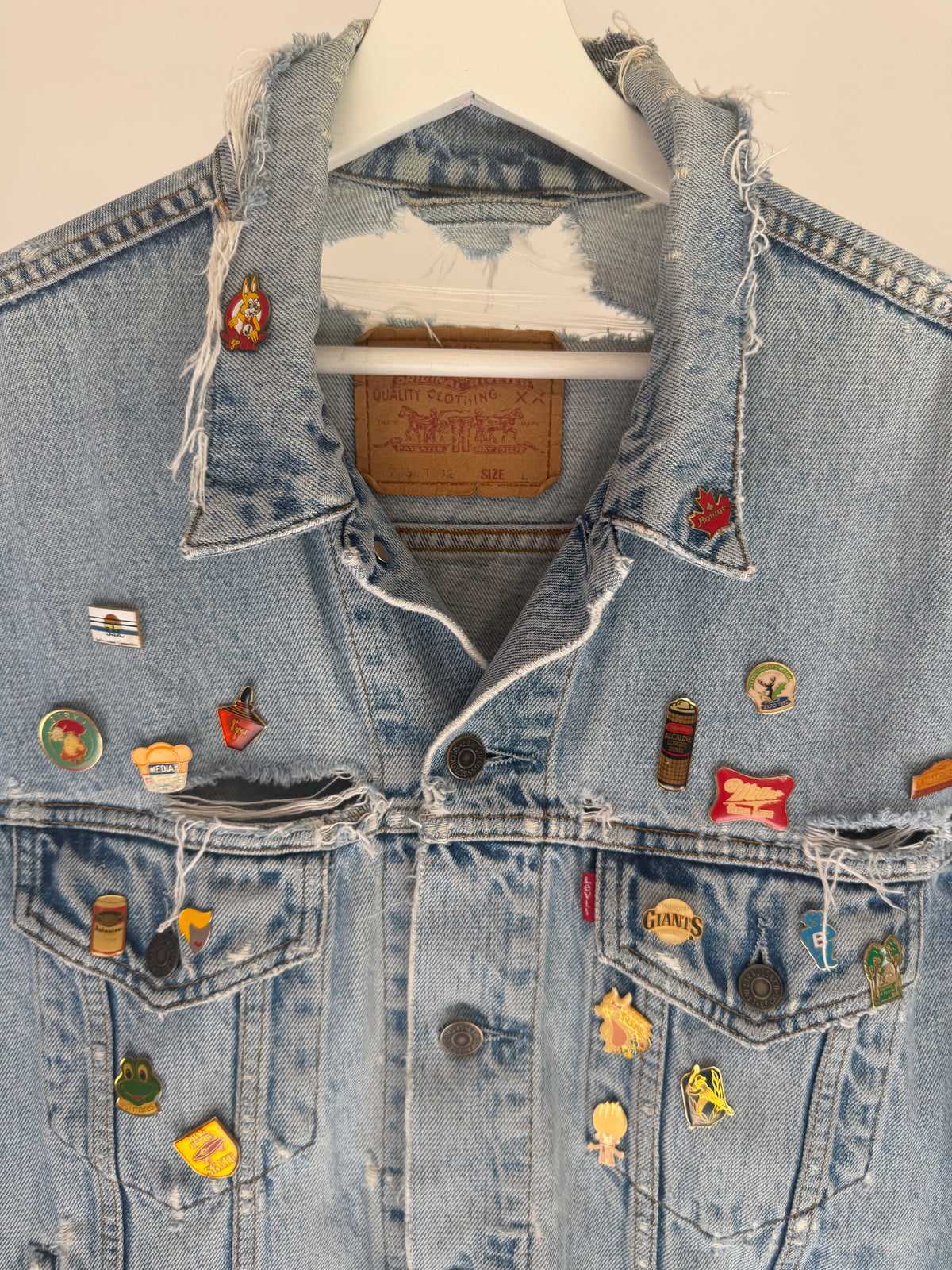 CUSTOMIZED DISTRESSED LEVI’S DENIM JACKET