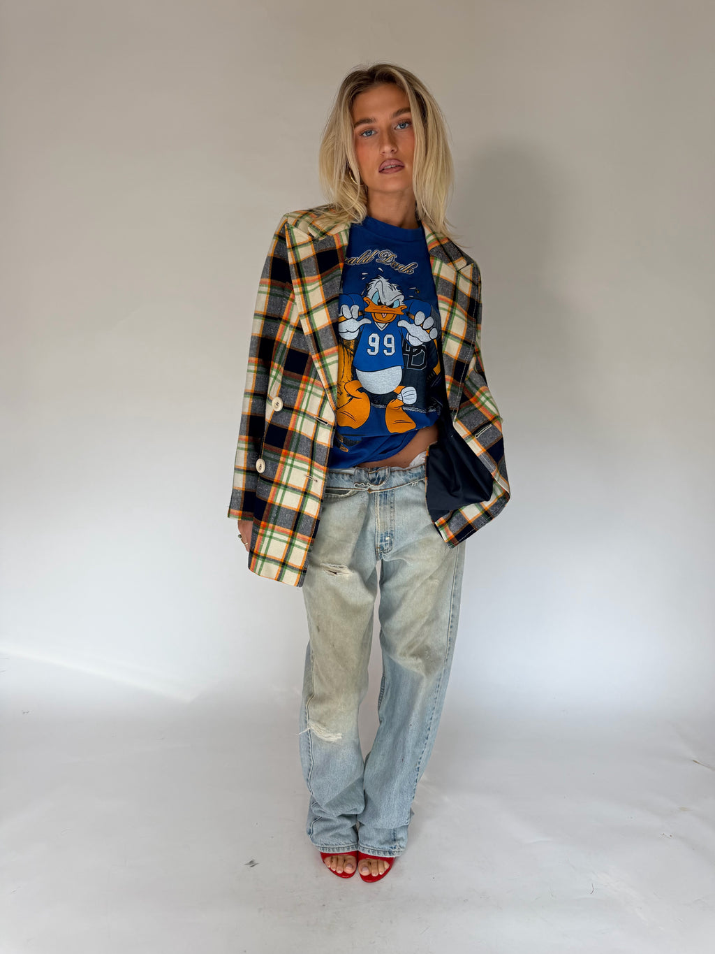 VINTAGE PLAID BLAZER