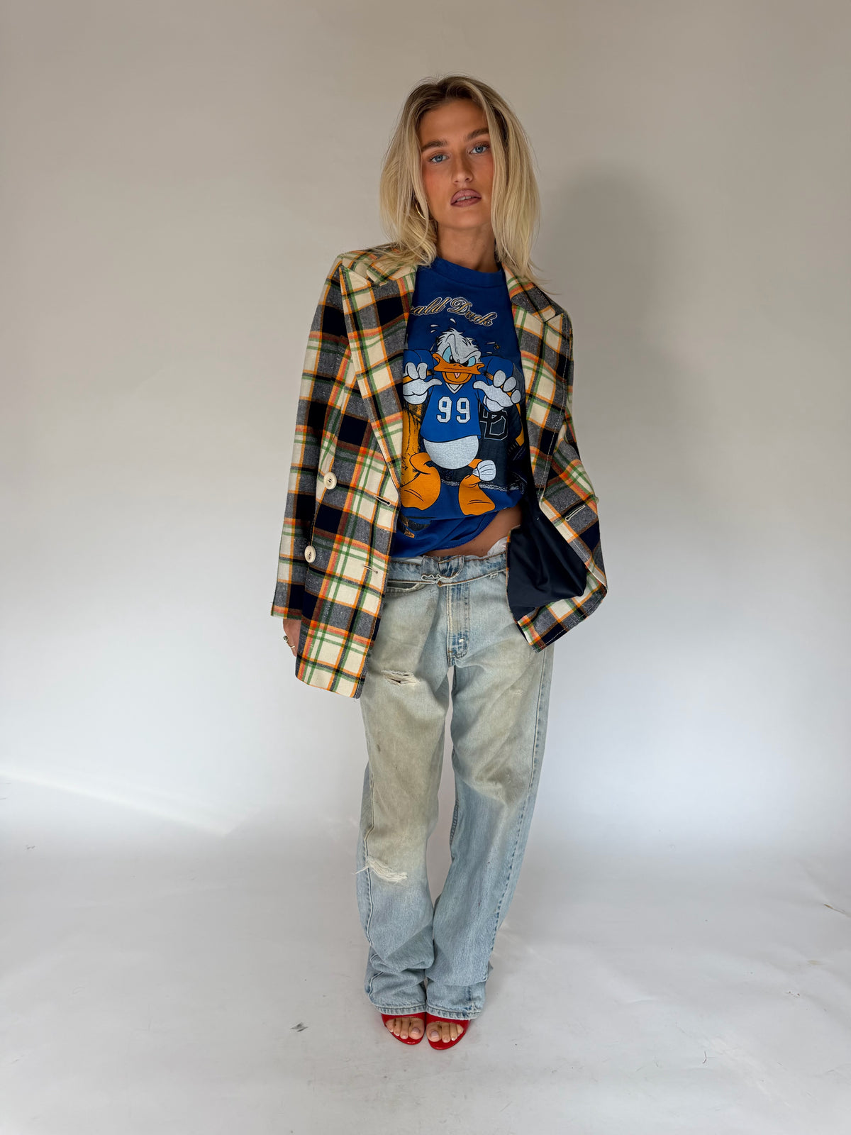 VINTAGE PLAID BLAZER