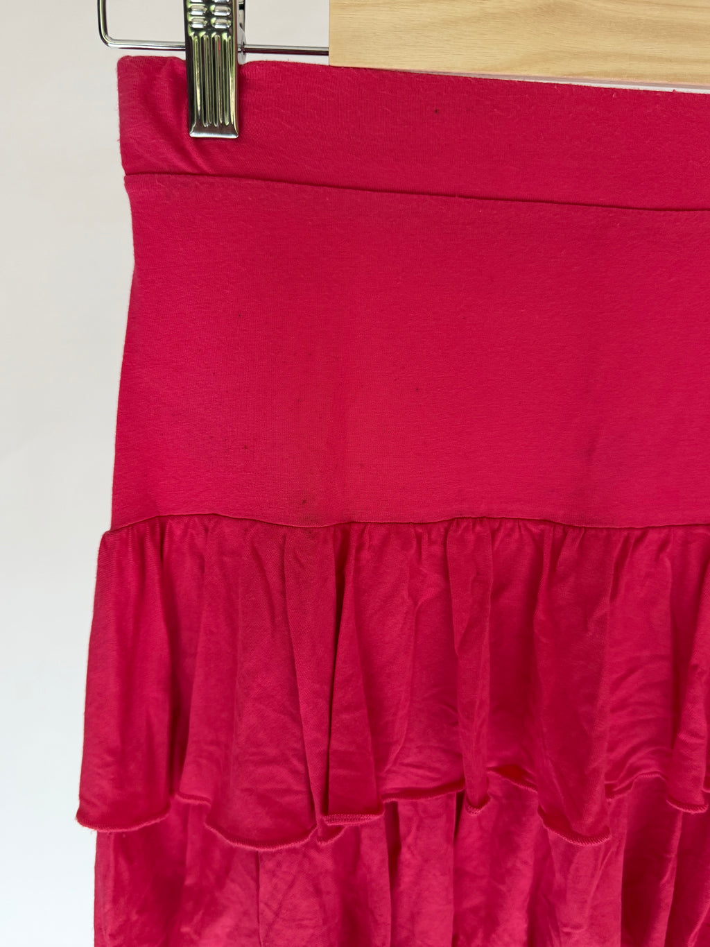 VINTAGE PINK RUFFLE MINI SKIRT