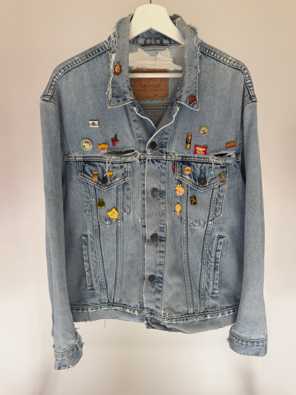 CUSTOMIZED DISTRESSED LEVI’S DENIM JACKET