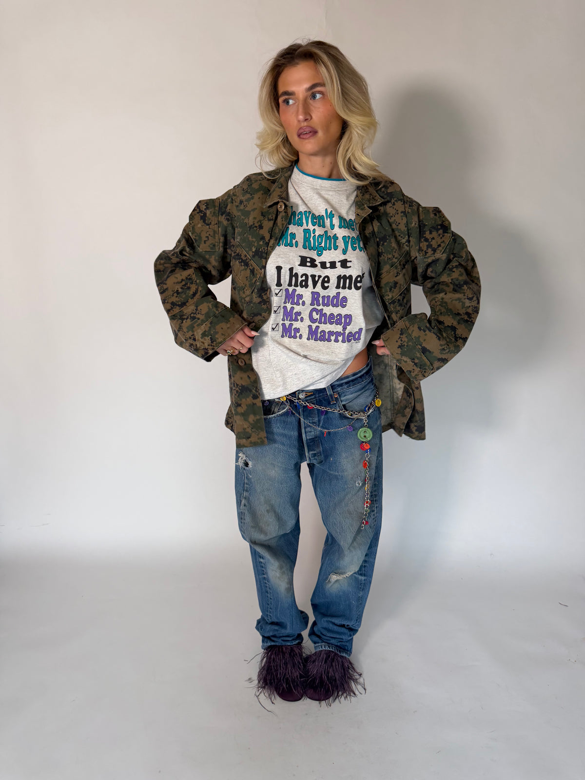 VINTAGE DIGITAL CAMOUFLAGE UTILITY JACKET