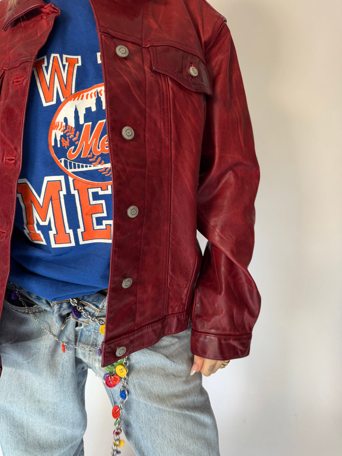 VINTAGE RED LEATHER GAP JACKET