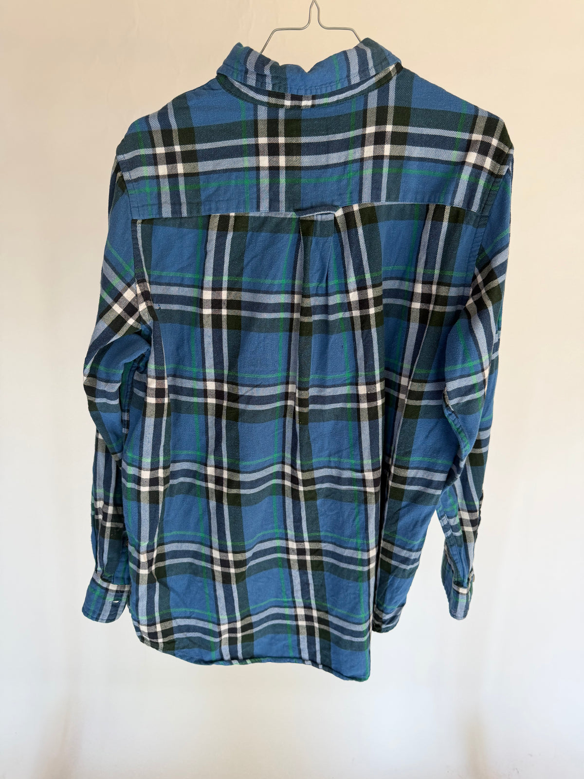 VINTAGE BLUE PLAID FLANNEL
