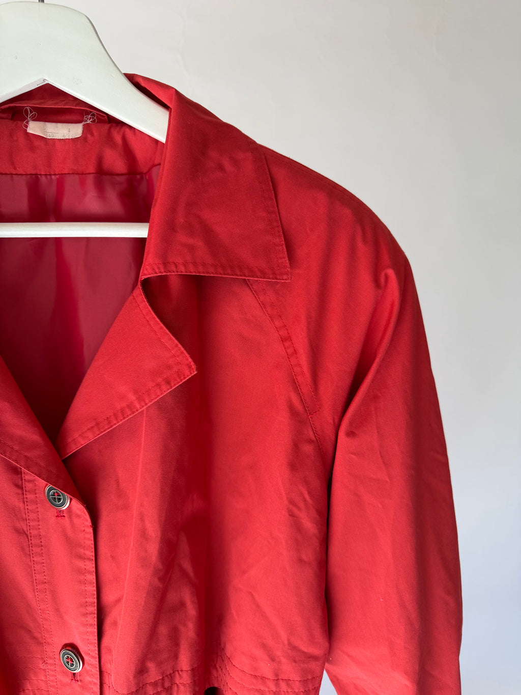 VINTAGE RED TRENCH COAT