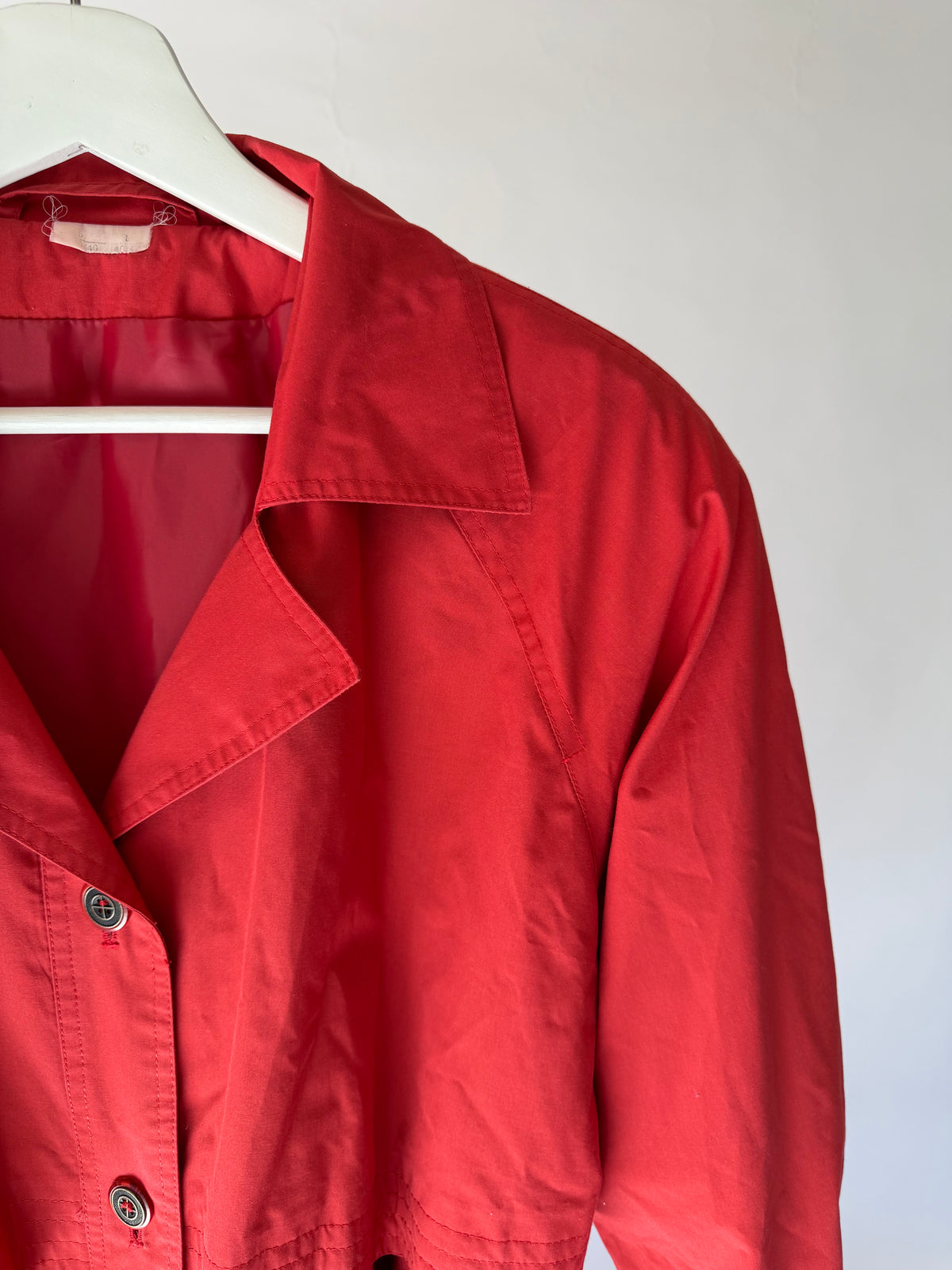 VINTAGE RED TRENCH COAT