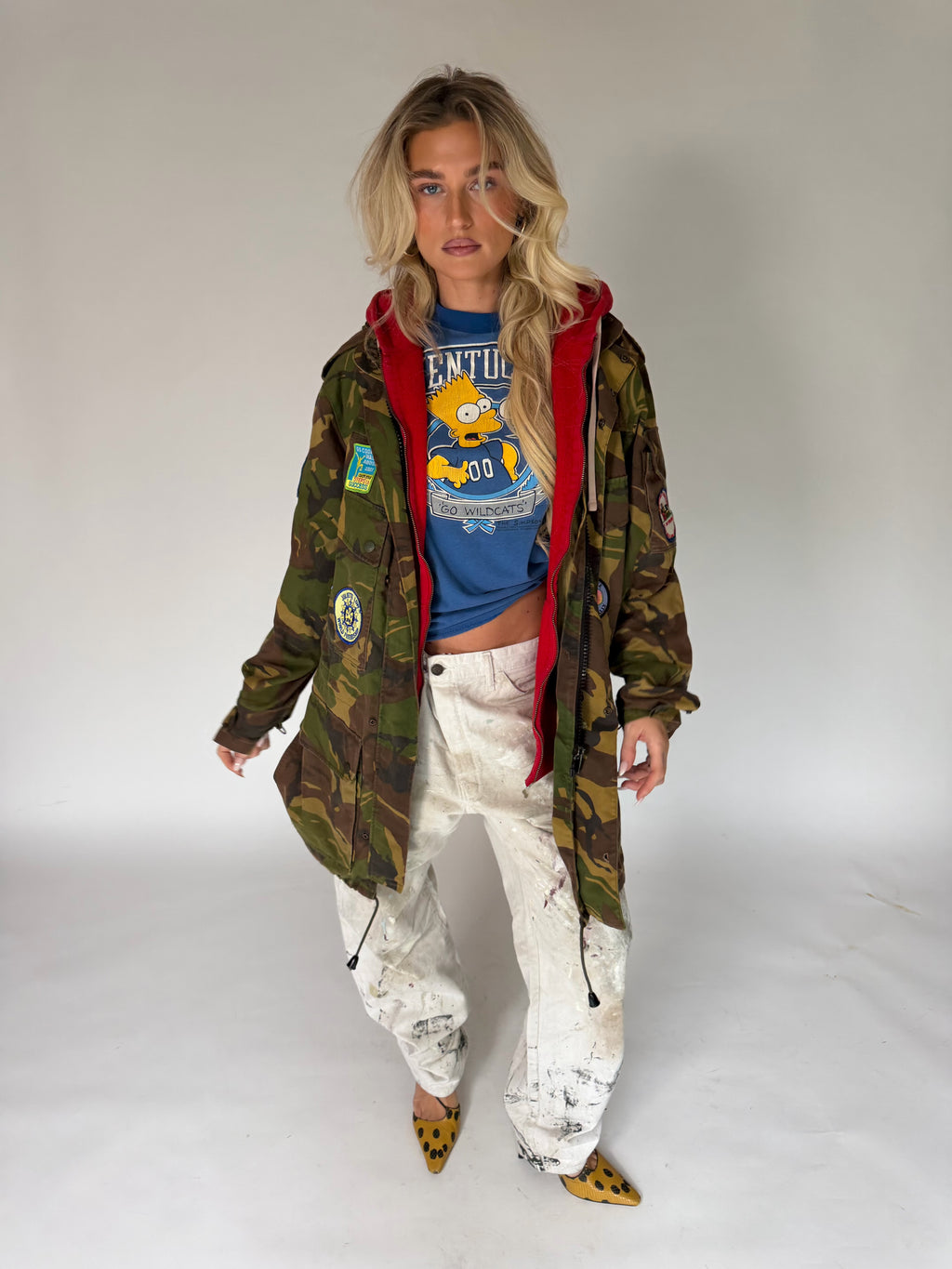 VINTAGE CUSTOMIZED CAMO PATCH JACKET
