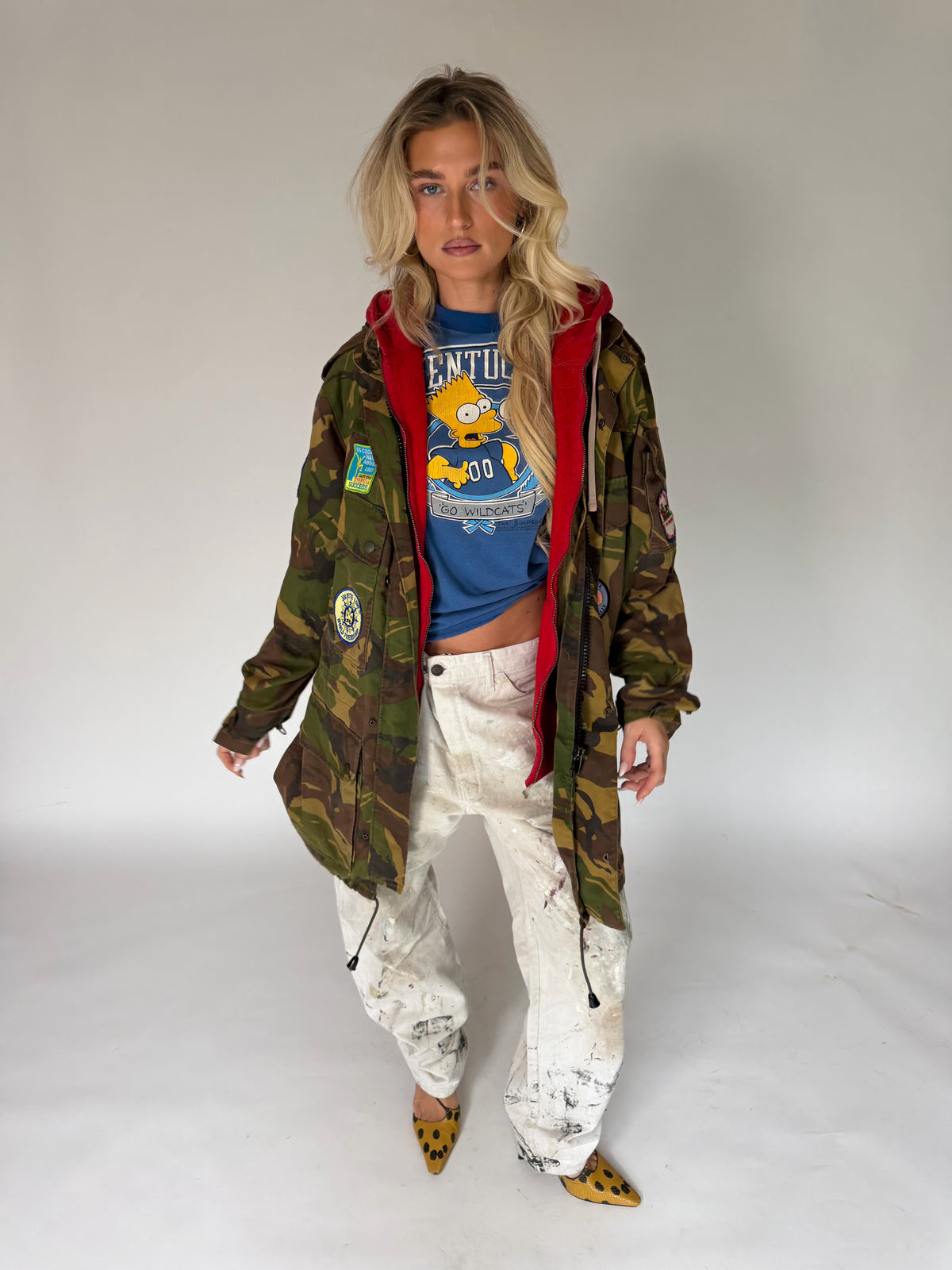 VINTAGE CUSTOMIZED CAMO PATCH JACKET