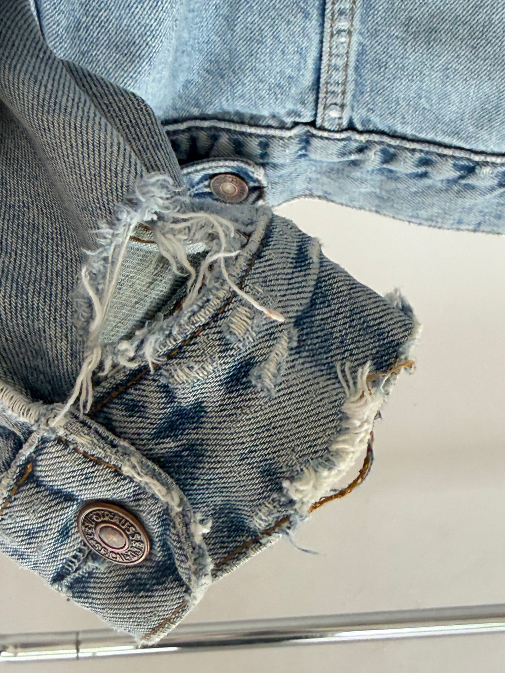 CUSTOMIZED DISTRESSED LEVI’S DENIM JACKET