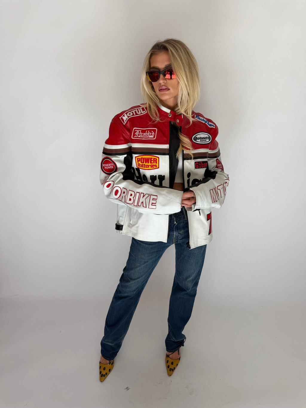 VINTAGE MOTORBIKE RACING LEATHER JACKET