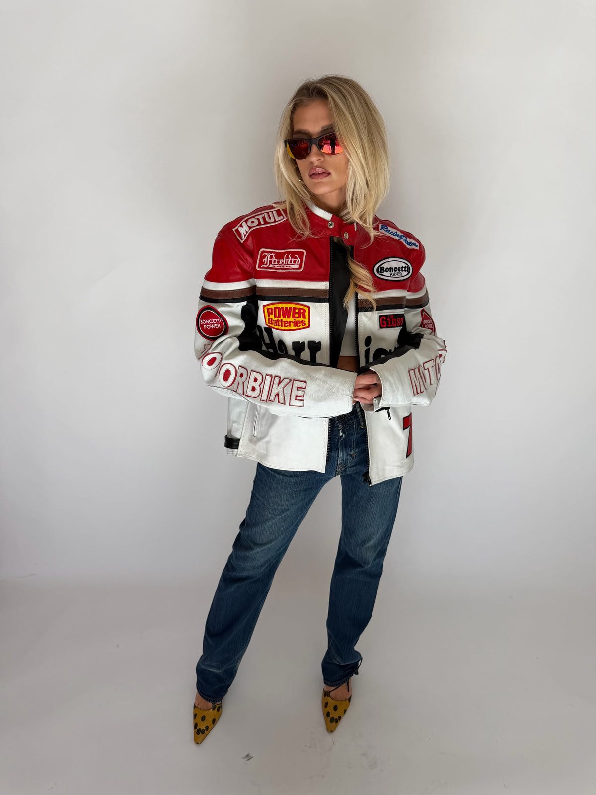VINTAGE MOTORBIKE RACING LEATHER JACKET