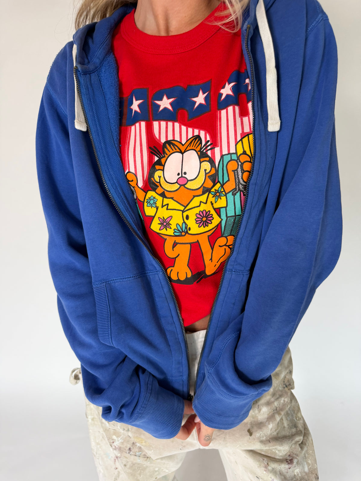 VINTAGE BLUE RALPH LAUREN ZIP-UP HOODIE